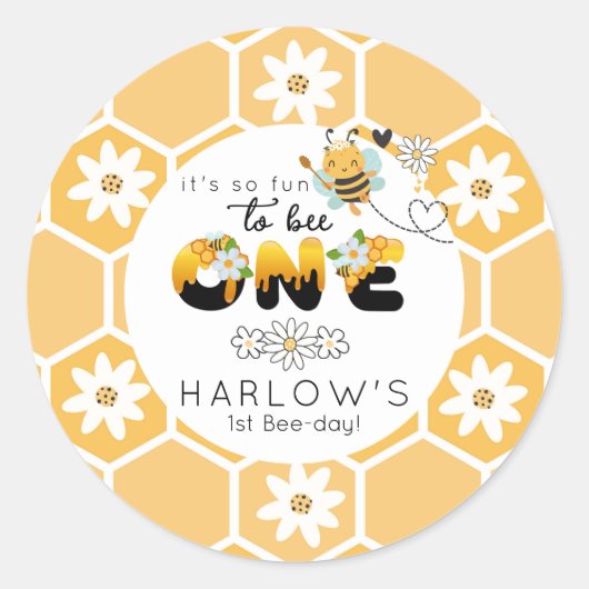 Soおもしろいビー1歳のまわりに1歳 ラウンドシール (正面)