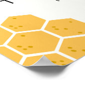 SoおもしろいBee One 1 Birthday Welcome Sign ポスター (角)