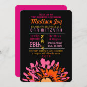 SOかわいらしデイジーバルミツワー招待状 招待状 (正面/裏面)