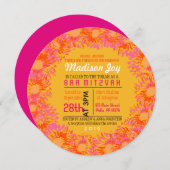 SOかわいらしデイジーバルミツワー招待状 招待状 (正面/裏面)