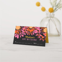 SOかわいらし春バルミツワー座席エスコートカード プレイスカード