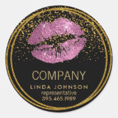 Soピンクグリッター唇 – 代表 ラウンドシール (正面)