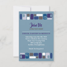 SOモダンバーバー（ユダヤ教の）バル・ミツバー披露宴カード