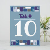 SOモダンバーバー（ユダヤ教の）バル・ミツバー表番号カード 招待状 (スタンド正面)