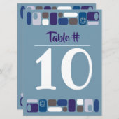 SOモダンバーバー（ユダヤ教の）バル・ミツバー表番号カード 招待状 (正面/裏面)