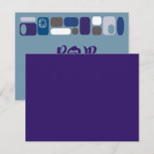 SOモダンバーバー（ユダヤ教の）バル・ミツバー返信カード 出欠カード (正面/裏面)