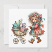 SO大切ベビー乳母車テーマ招待状 招待状 (正面)