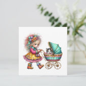 SO大切ベビー乳母車テーマ招待状 招待状 (スタンド正面)