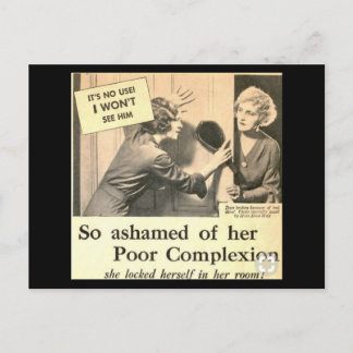 “So Ashamed” レトロ スキンケア広告 ポストカード