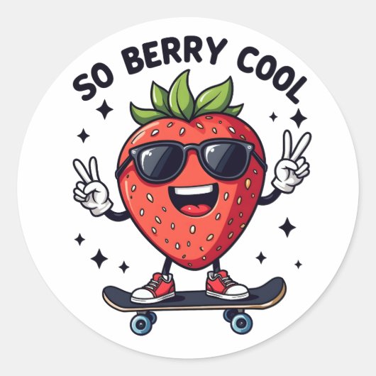 So Berry Fruit クール Lover Strawberry Season ラウンドシール (正面)