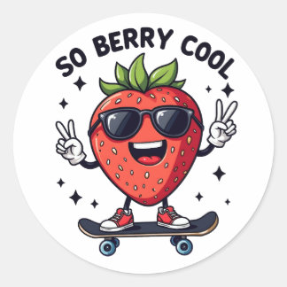 So Berry Fruit クール Lover Strawberry Season ラウンドシール
