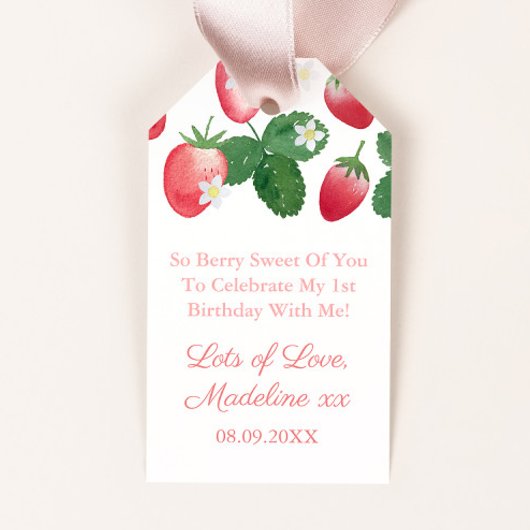 So Berry Sweet Of You Strawberry Party Feverラベル ギフトタグ