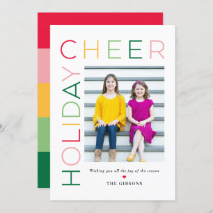 So Bright Editable Color Holiday Photo Card シーズンカード