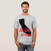 SO CAL STRONG Red Blk CAアウトラインハート Tシャツ (正面フル)