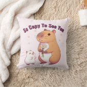 So Cape To See You - Cute Capybara Art クッション (ブランケット)