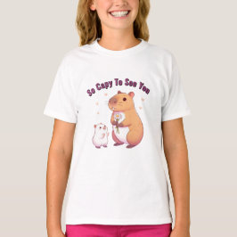 So Capy To See You - かわいいカピバラアート Tシャツ