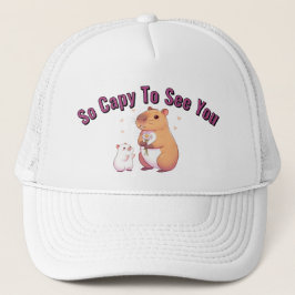 So Capy To See You – Cute Capybara Art  キャップ