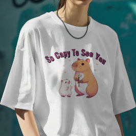 So Capy To See You – Cute Capybara Art Tシャツ