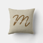 So Carolina - Home Sweet Home burlap-look w/name クッション (裏面)