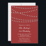So Chic Pearls 21st Birthday招待状（赤） 招待状<br><div class="desc">真珠の複数の真珠は、とてもシックで、時間をかけず、常に適切です。この招待は何歳カスタマイズでもの簡単です。基本的な紙。しかし、真珠の虹彩のきらめくを引き出すためには、金属製の氷紙を使うことをお勧めします。</div>