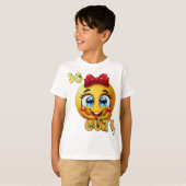 So Cute Emoji Face Kids T-Shirt | cute Smiling &.. Tシャツ (正面フル)