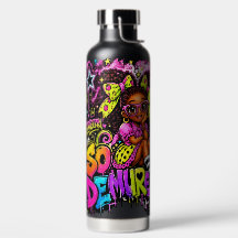 So Demure™ ストロベリー落書きガール | 32 oz ブラック