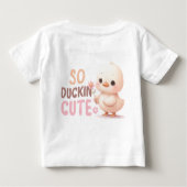 So Duckin’ Cute Baby T-Shirt – Adorable Cartoon Du ベビーTシャツ (裏面)