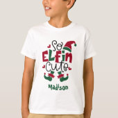So Elfinかわいい名前パーソナライズされた小妖精や小人クリスマス Tシャツ (正面)