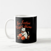 So Festive Right Meow Funny Christmas Santa Holida コーヒーマグカップ (左)