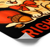 So Festive Right Meow Kawaii Cat Christmas Santa H ポスター (角)