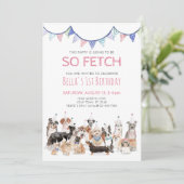 So Fetch Puppy Doge Birthday Party Invitation tran 招待状 (スタンド正面)