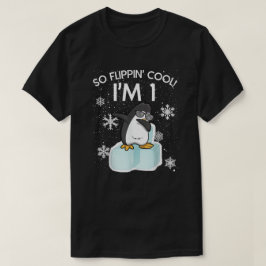 So Flippin' Cool - Dabbing Penguin 1st Birthday Tシャツ