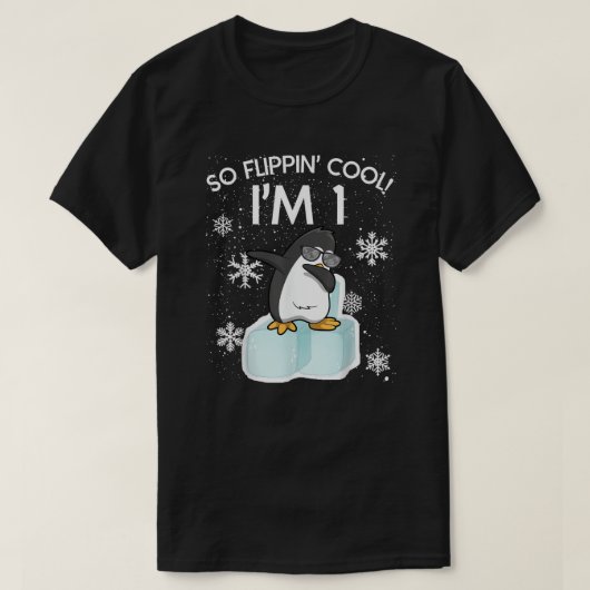 So Flippin' Cool - Dabbing Penguin 1st Birthday Tシャツ (デザイン正面)