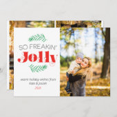 So Freakin家族すてき写真ホリデーカード シーズンカード (正面/裏面)