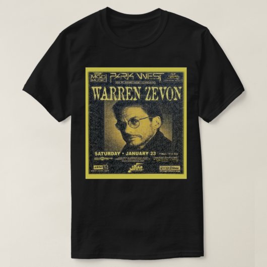 So Funny Warren Art Zevon Classic Fans Tシャツ (デザイン正面)