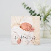 So Girl大切またはBoy Photo Birth Announcement (スタンド正面)