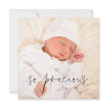 So Girl大切またはBoy Photo Birth Announcement