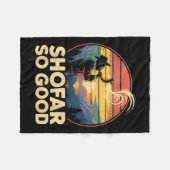 So Good Funny Rosh Hashanah Jewish Holiday Sho Far フリースブランケット (正面(横))