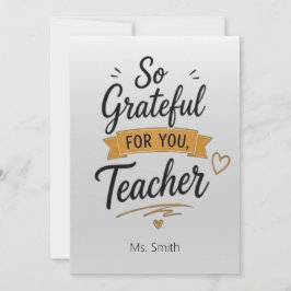 So Grateful for You Personalized Teacher  カード