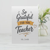 So Grateful for You Personalized Teacher  カード (スタンド正面)