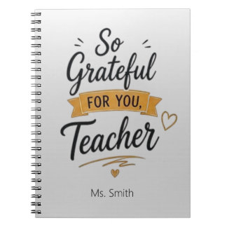 So Grateful for You Personalized Teacher  ノートブック