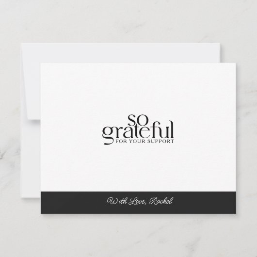 So Grateful Modern Appreciation Thank You note ノートカード (正面)