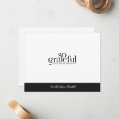 So Grateful Modern Appreciation Thank You note ノートカード (正面/裏面インサイチュ)