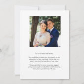 So Grateful Modern Wedding Photo Thank You Card サンキューカード (裏面)