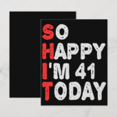 So happy I'm 41st Today Funny Birthday Gift Idea ノートカード (正面/裏面)