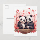 So Happy Together Pandaペア シーズンポストカード (正面/裏面)