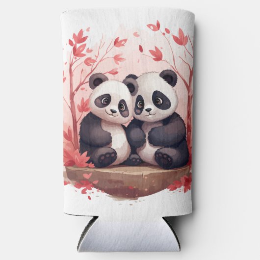 So Happy Together Pandaペア スリム缶クーラー (正面)