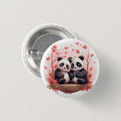 So Happy Together Pandaペア 缶バッジ (正面&裏面)