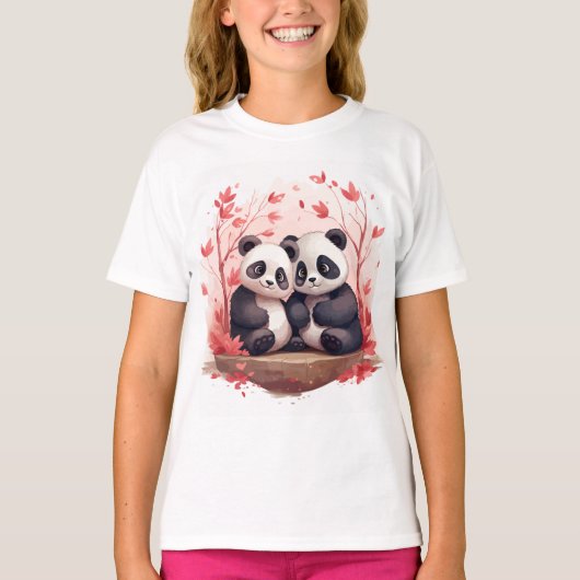 So Happy Together Pandaペア Tシャツ (正面)