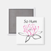 So Humピンクブラックロータスマグネット マグネット (正面/裏面)